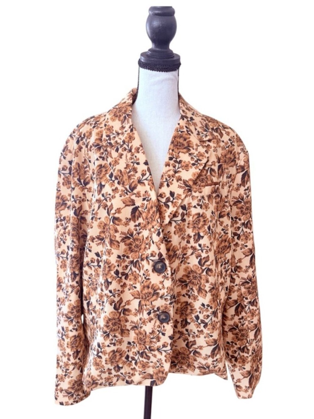 Free People Cali Floral Print Boxy Blazer Size Medium